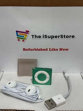 Refurbished Apple iPod Shuffle 4th Generation 2GB Green  + $10 ITunes Card